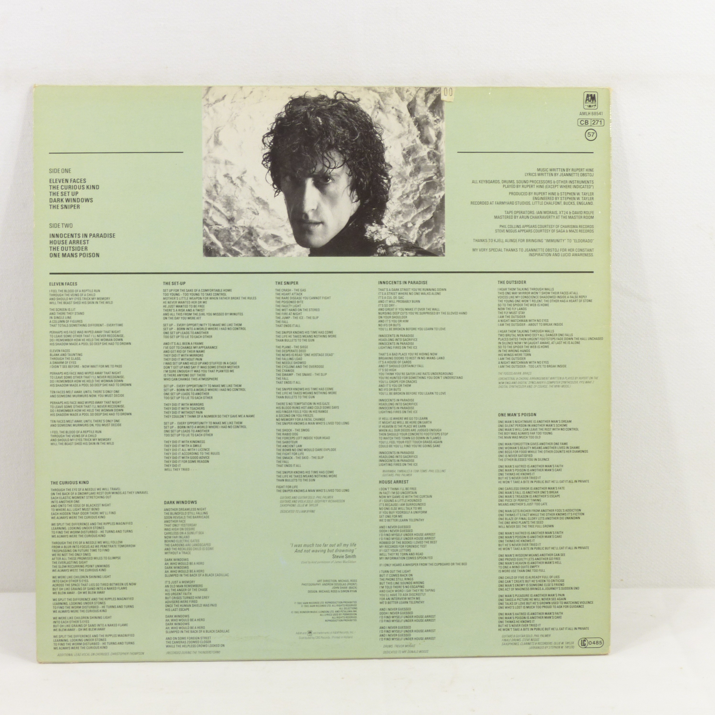 Voir photo 2 de Vinyle 33T Rupert Hine / Waving Not Drowning - A&M records 1982 Vinyle 33T Rupert Hine / Waving Not Drowning - A&M records 1982 Bon état - Vue 2 -
